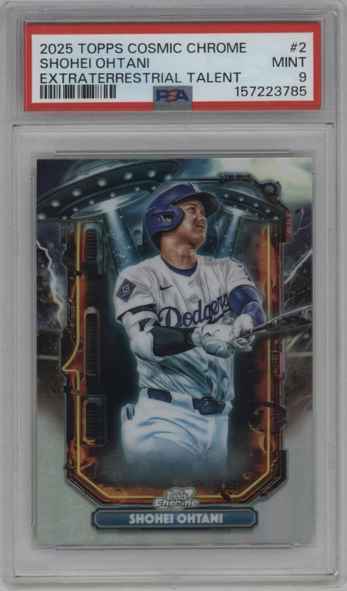 2025 Topps Chrome Cosmic E.T. Shohei Ohtani #ET-2 PSA 9