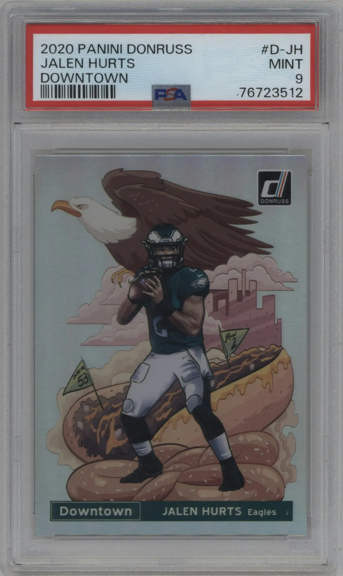 2020 Panini Donruss Downtown Jalen Hurts #D-JH PSA 9