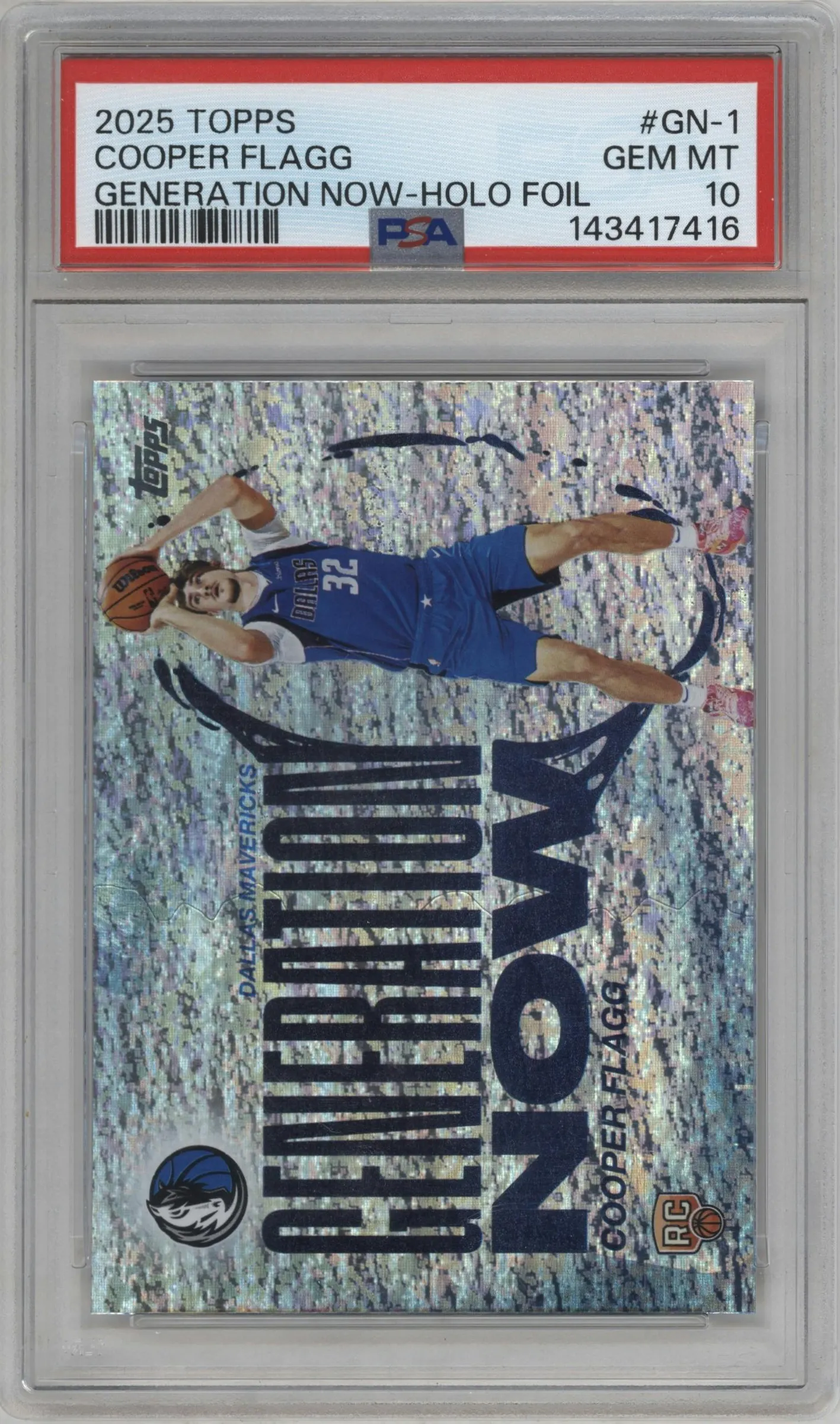 2025 Topps Generation Now Cooper Flagg Holo Foil #GN-1 PSA 10