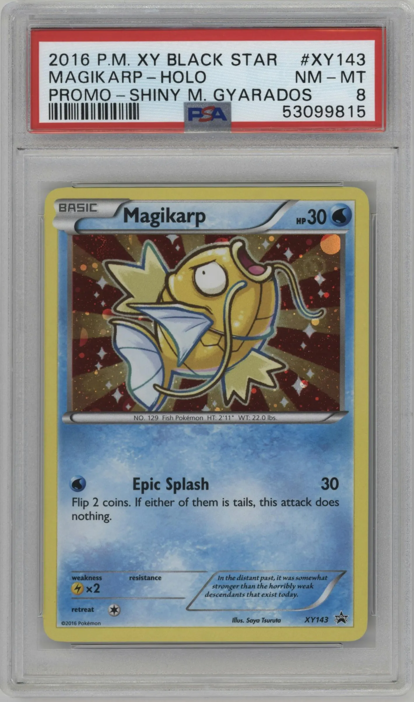 2016 Pokemon XY Magikarp Shiny Mega Gyarados Collection #XY143 PSA 8