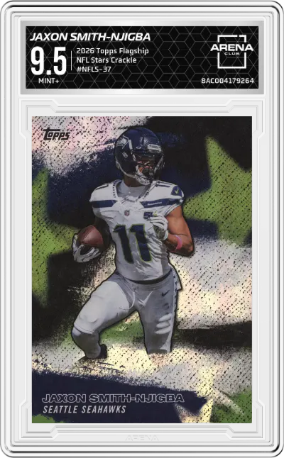 2026 Topps Flagship NFL Stars Jaxon Smith-Njigba Crackle #NFLS-37 ARENA CLUB 9.5