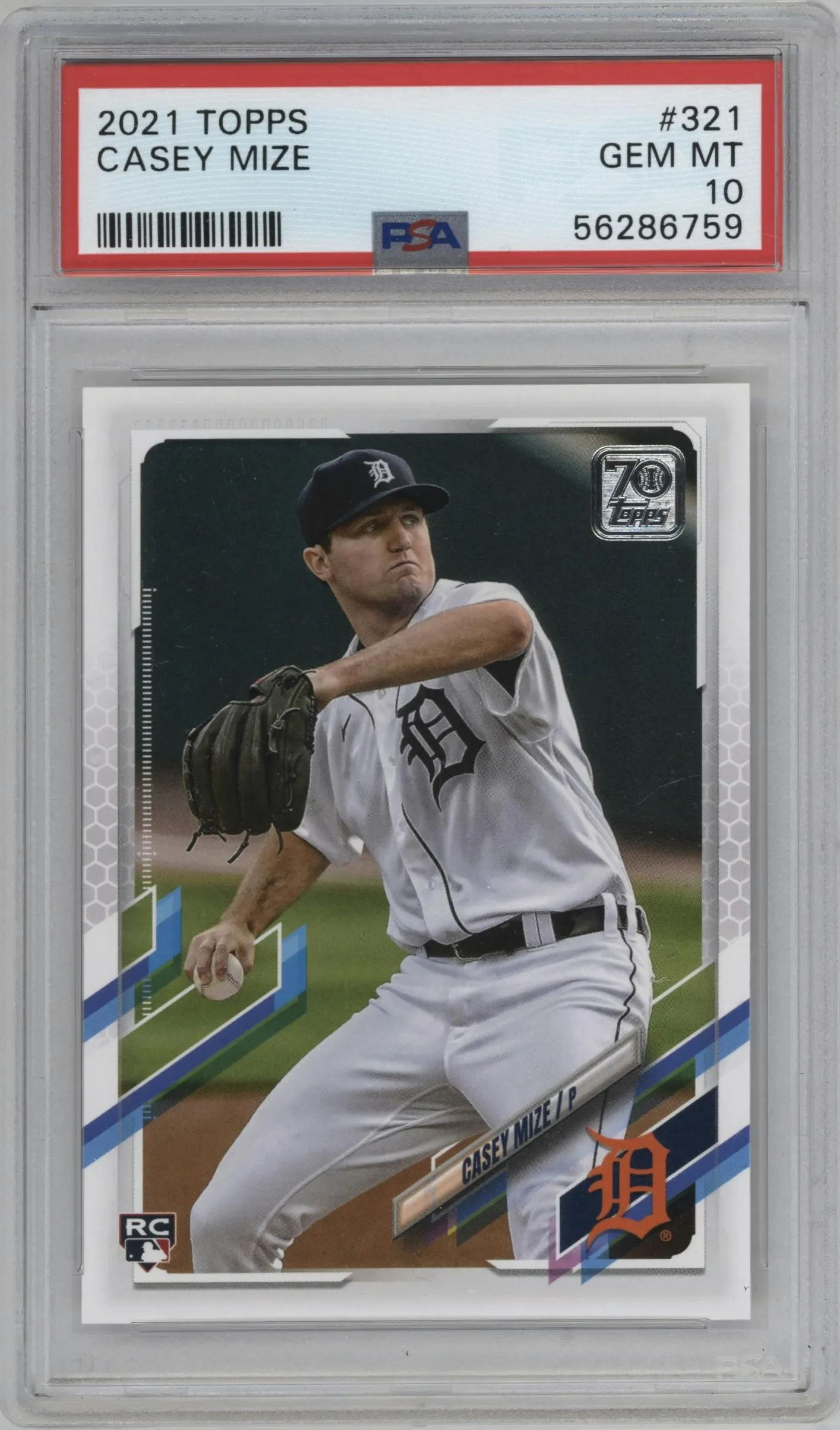 2021 Topps Series 1 Casey Mize #321 PSA 10