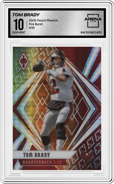 2020 Panini Phoenix Tom Brady Fire Burst #35 ARENA CLUB 10