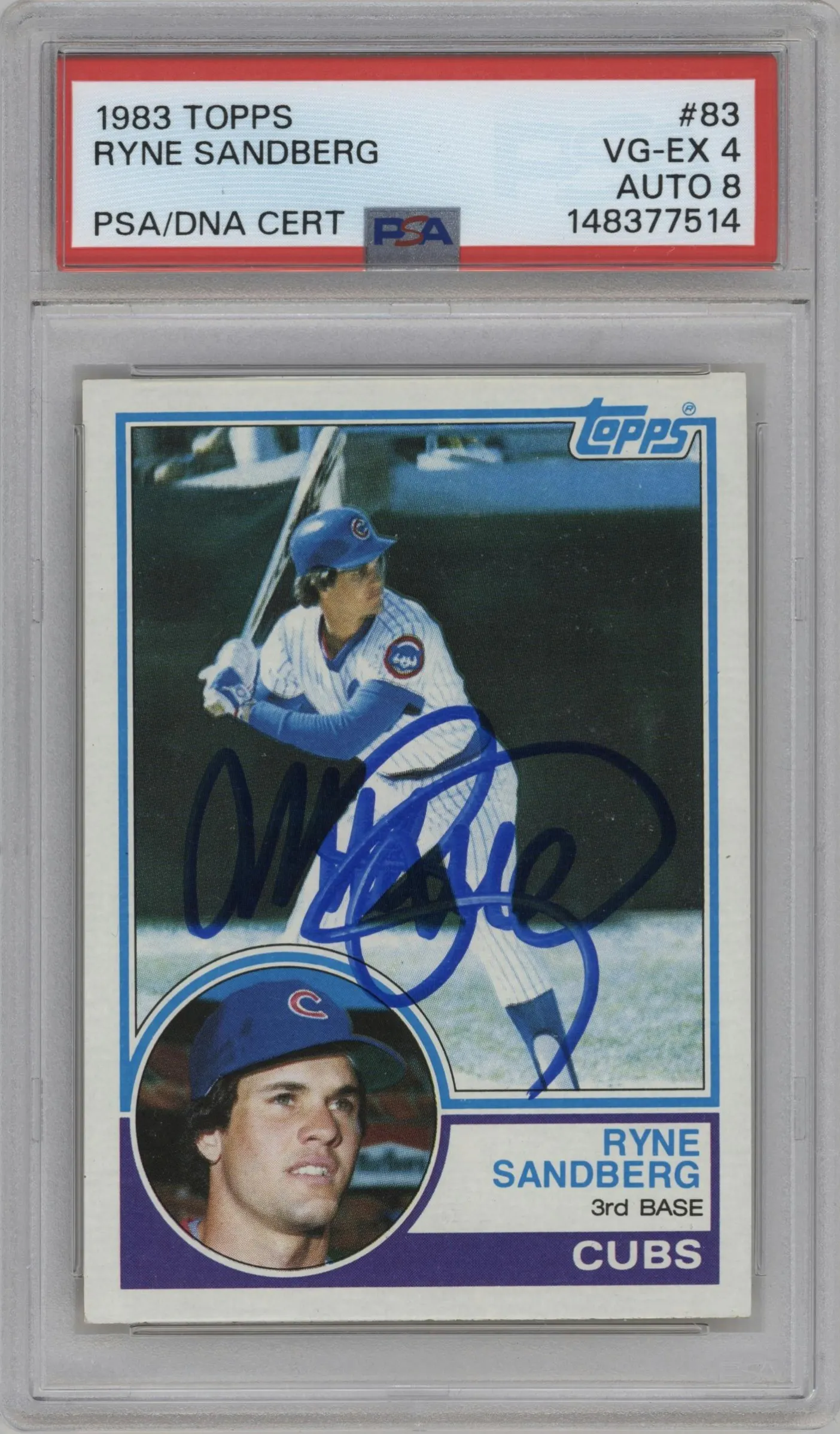 1983 Topps Ryne Sandberg #83 PSA 4