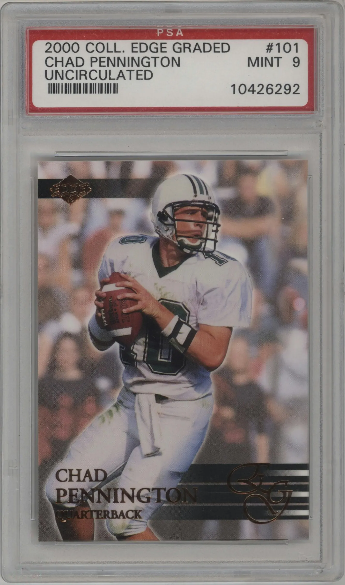 2000 Collector's Edge EG Chad Pennington Uncirculated #101 PSA 9