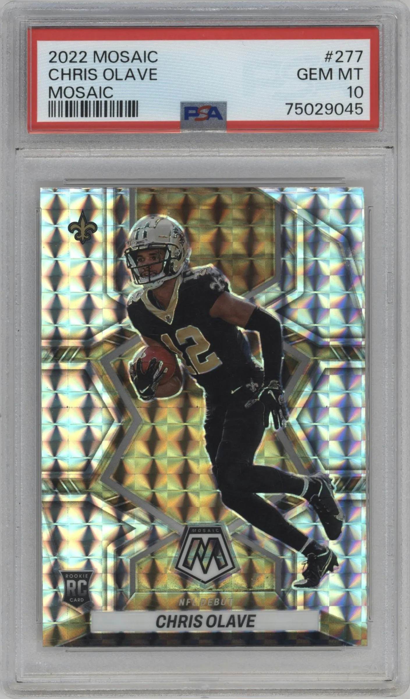 2022 Panini Mosaic Chris Olave Mosaic #277 PSA 10