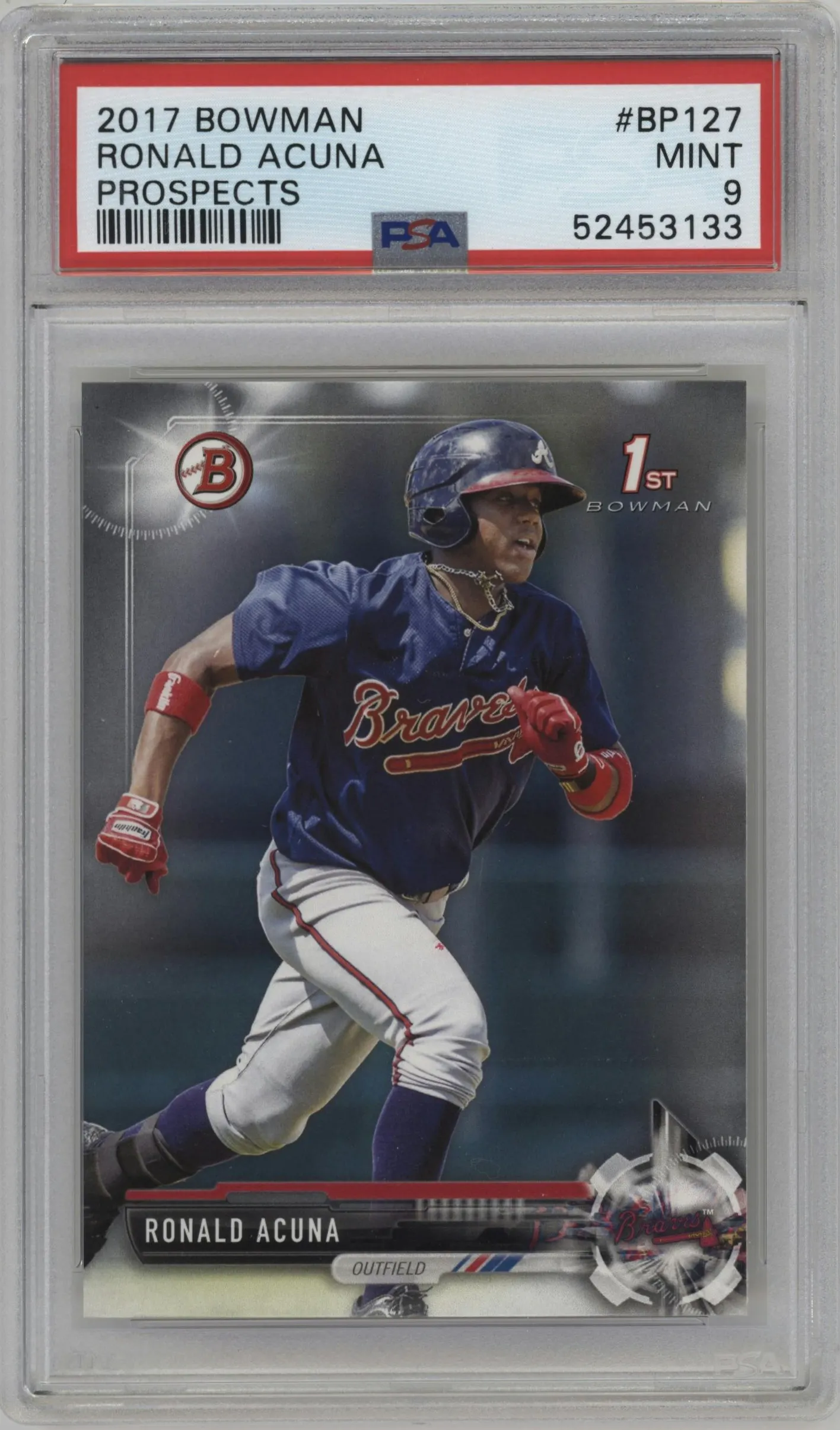 2017 Bowman Prospect Ronald Acuna #BP127 PSA 9