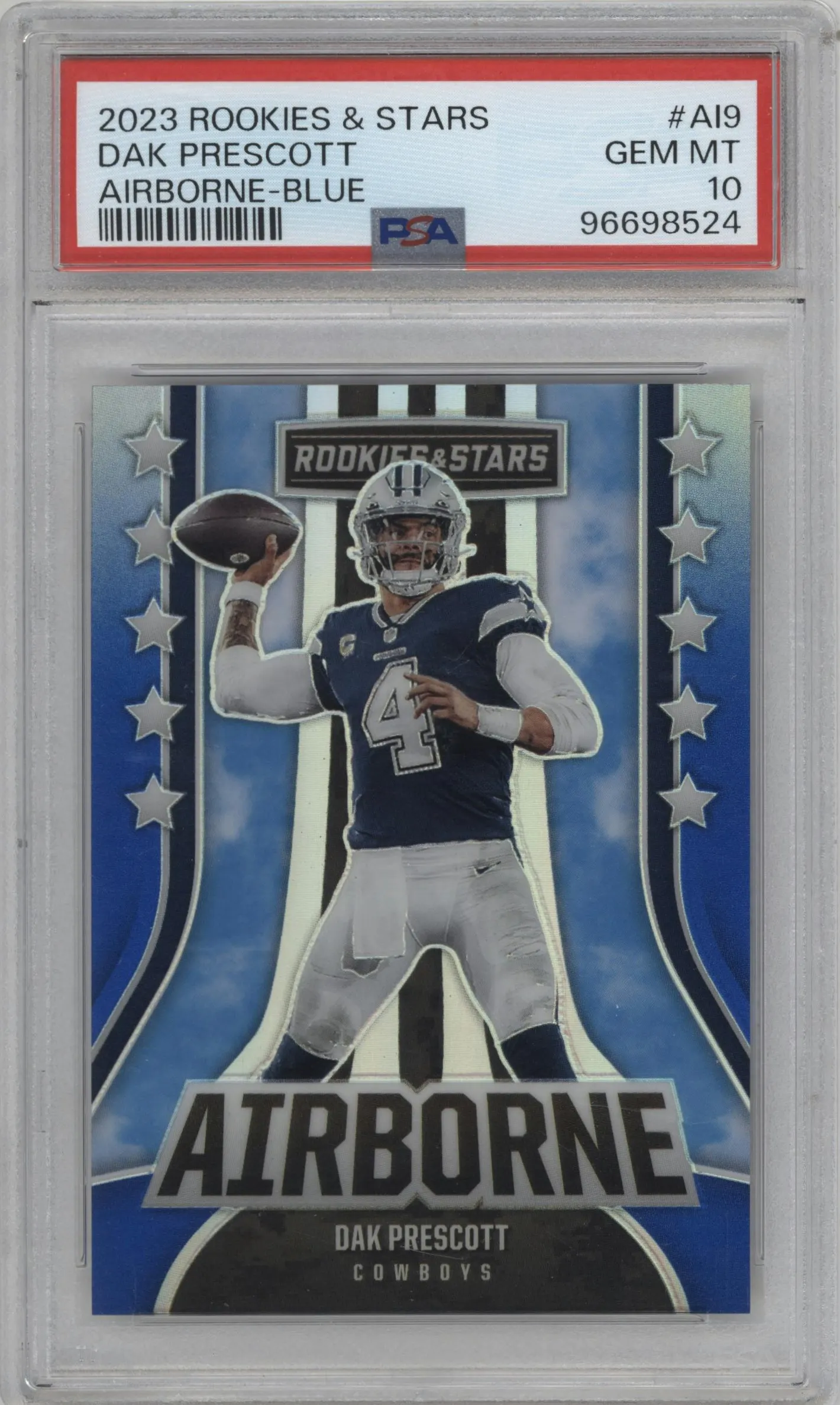 2023 Panini Rookies & Stars Airborne Dak Prescott Blue #AI-9 PSA 10