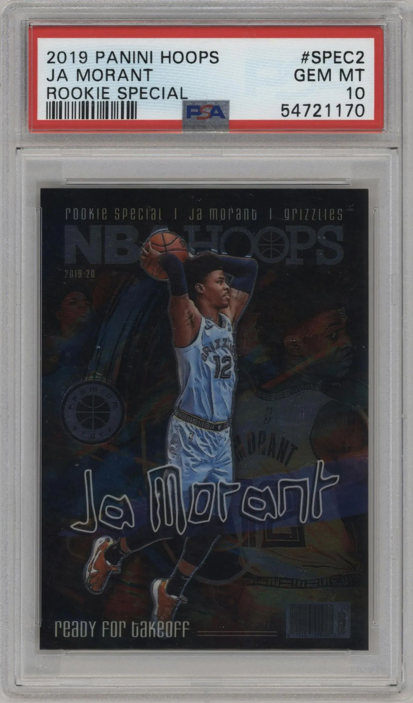 2019 Panini NBA Hoops Rke.Special Ja Morant # #SPEC2 PSA 10
