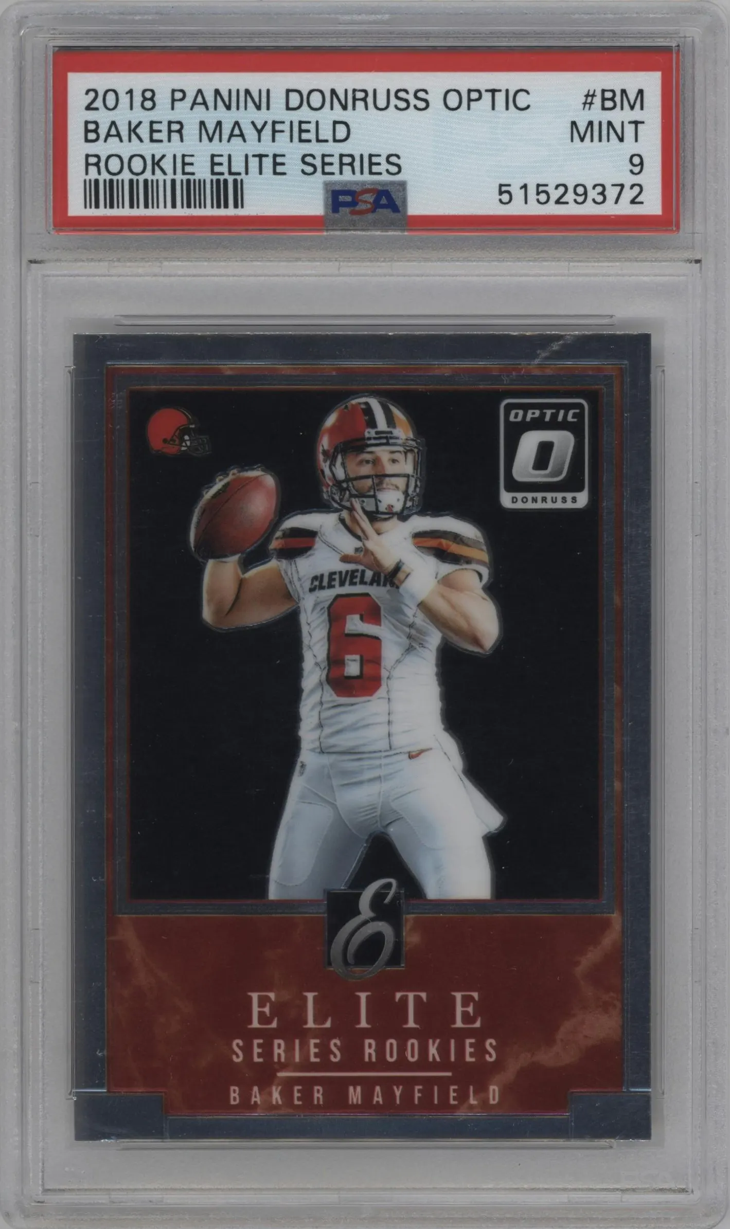 2018 Panini Donruss Optic Rke. Elite Series Baker Mayfield #RES-BM PSA 9
