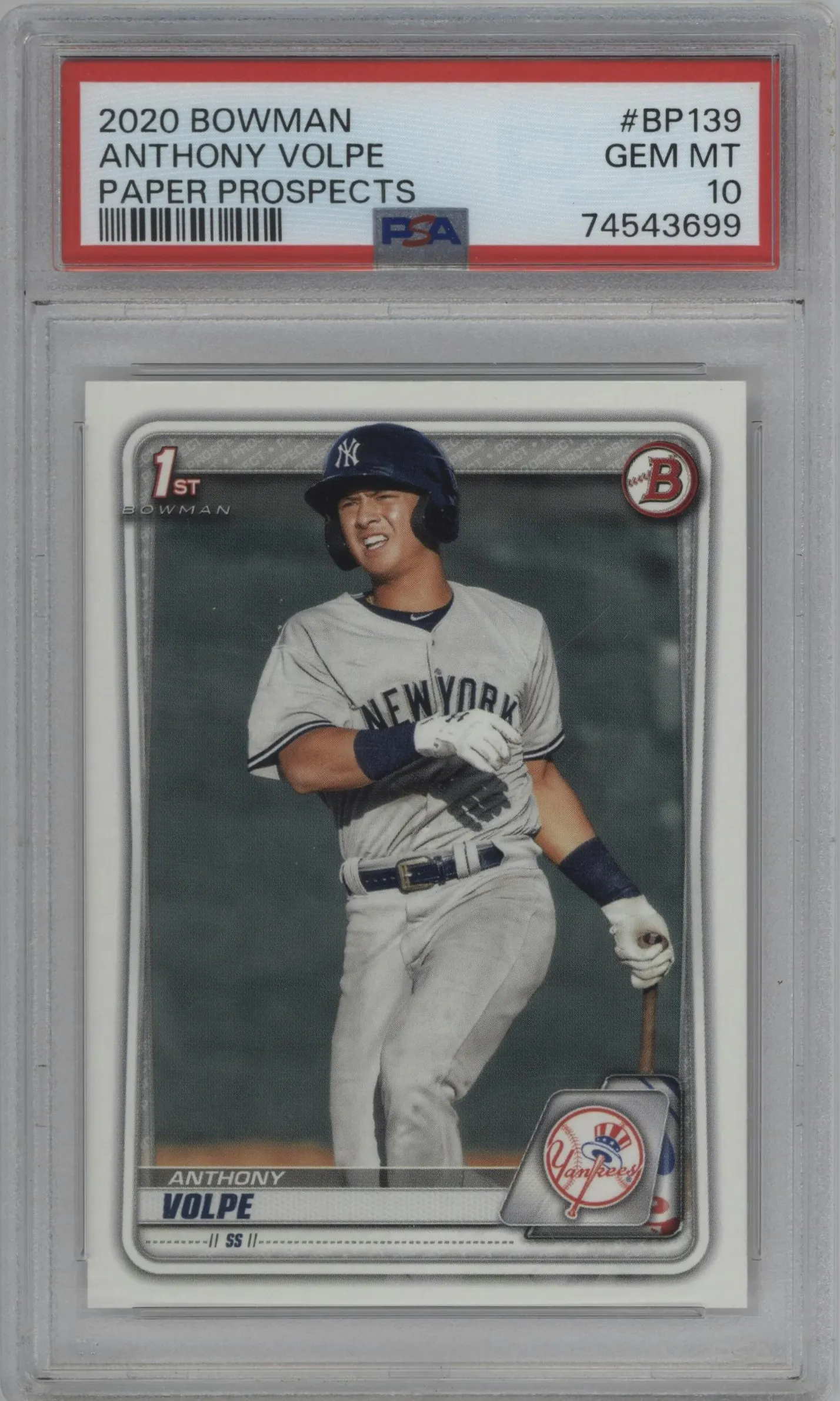 2020 Bowman Prospect Anthony Volpe #BP-139 PSA 10