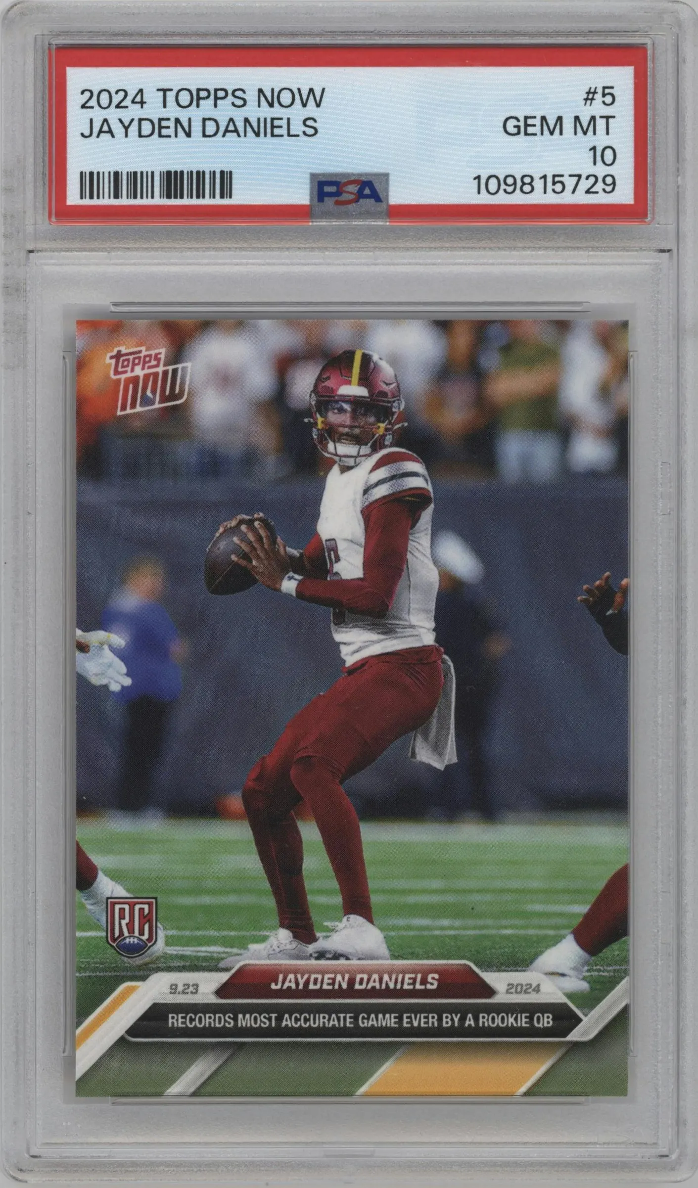 2024 Topps Now Jayden Daniels #5 PSA 10