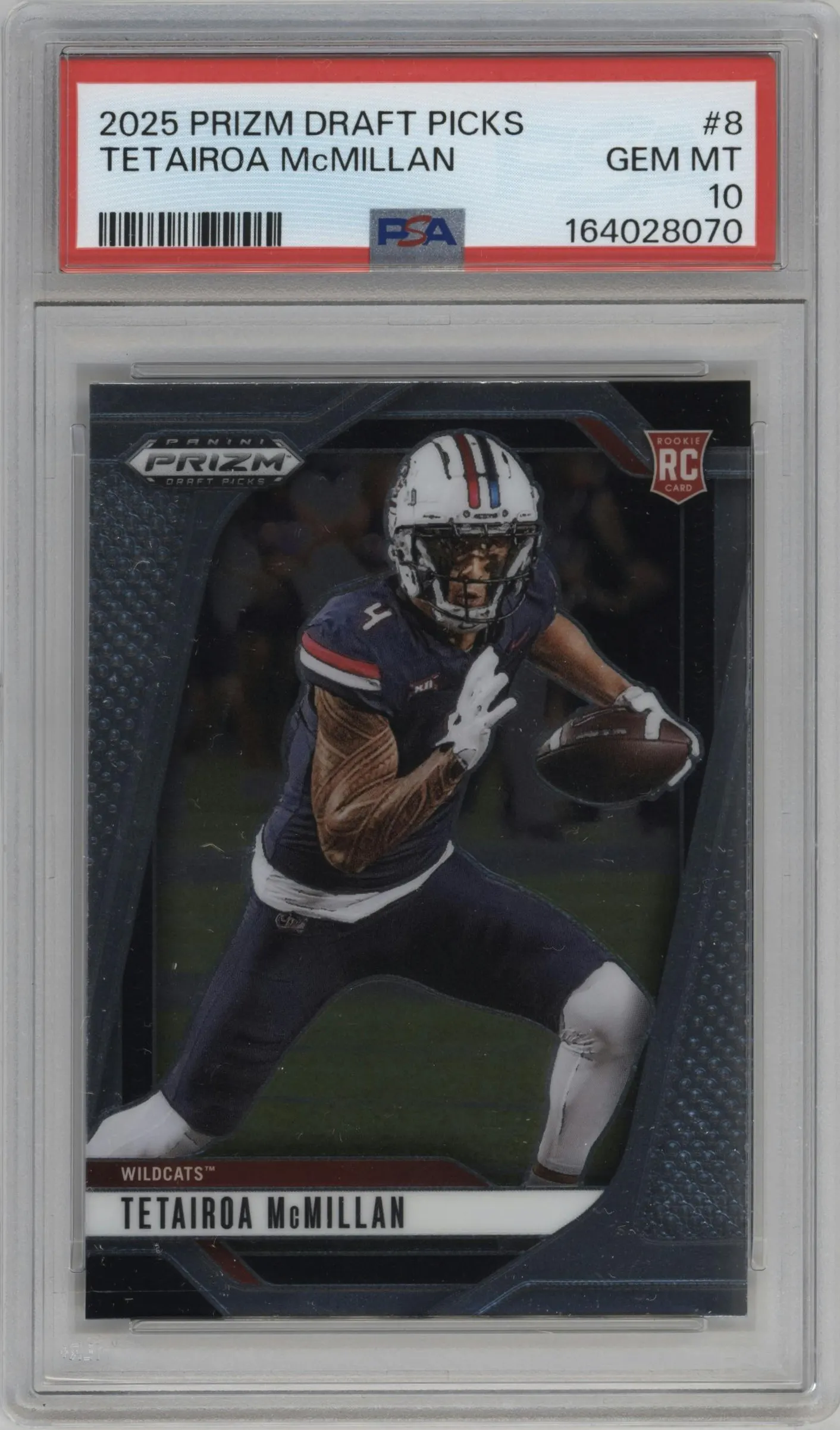 2025 Panini Prizm Draft Picks Tetairoa McMillan #8 PSA 10