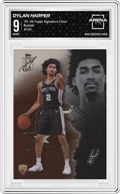 2025 2025-26 Topps Signature Class Topps Signature Class Dylan Harper Bronze #102 ARENA CLUB 9