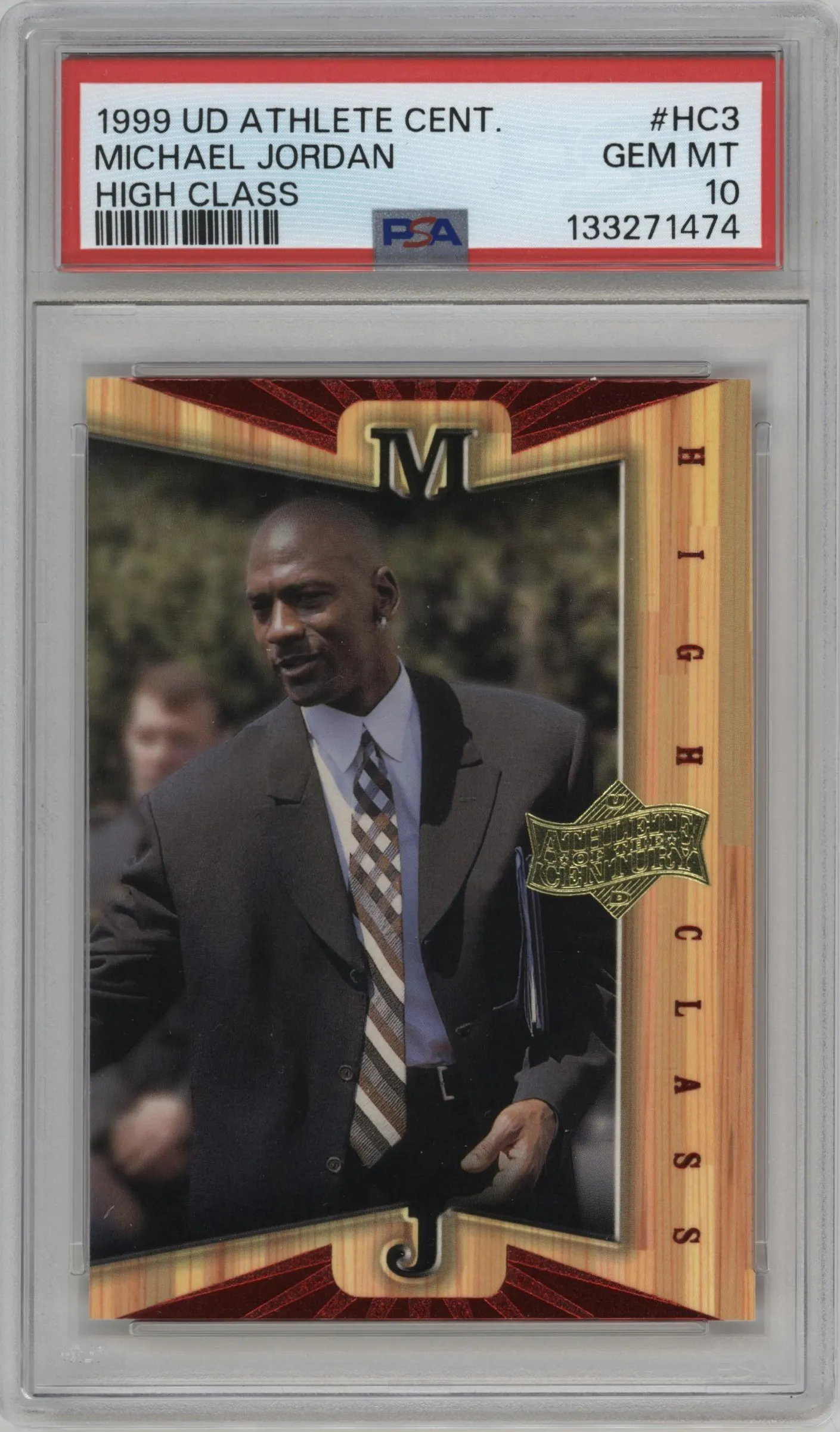 1999 Upper Deck Michael Jordan Athlete of the Century High Class Michael Jordan #HC3 PSA 10