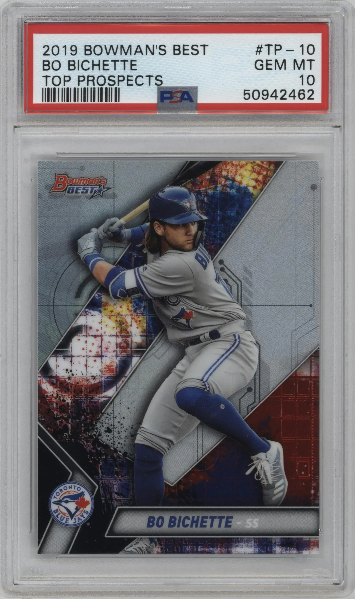 2019 Bowman’s Best Top Prospects Bo Bichette PSA 10