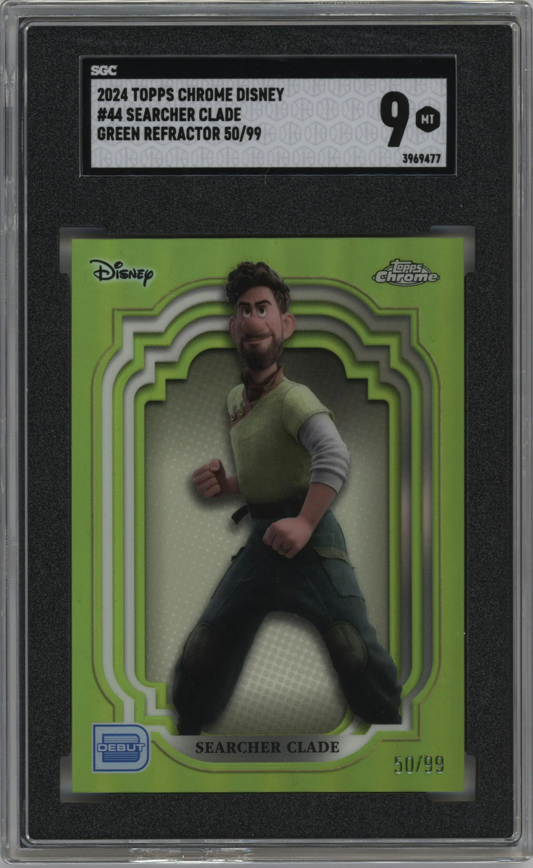 2024 Topps Chrome Disney Searcher Clade Green Refractor #44 SGC 9