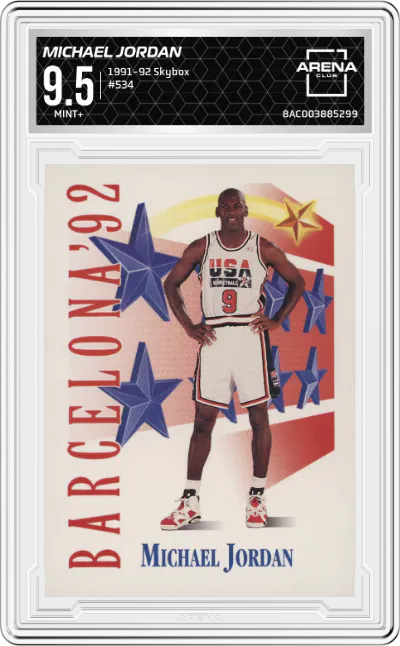 1991 Skybox Michael Jordan #534 ARENA CLUB 9.5