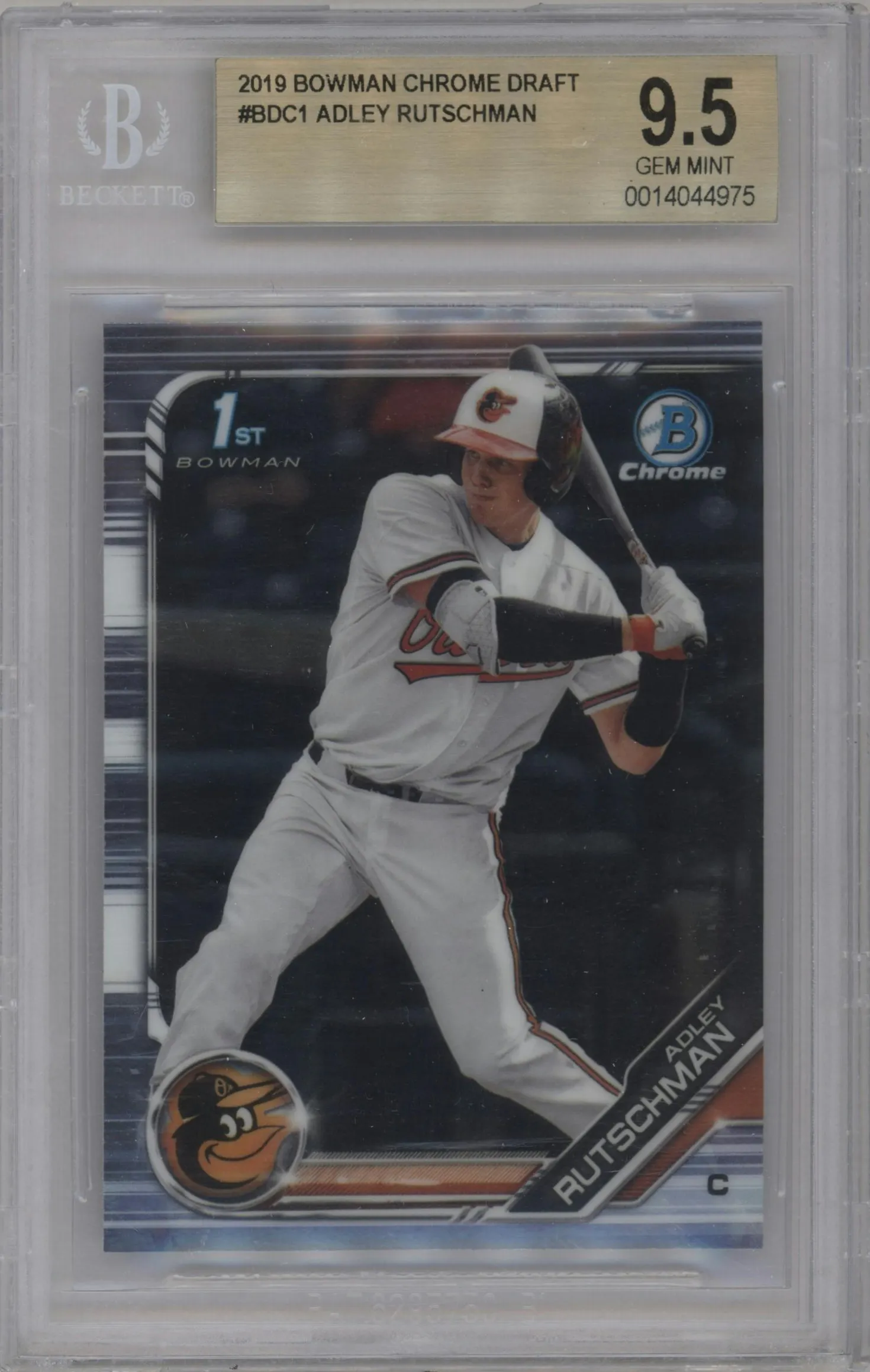 2019 Bowman Draft Chrome Adley Rutschman BGS 9.5