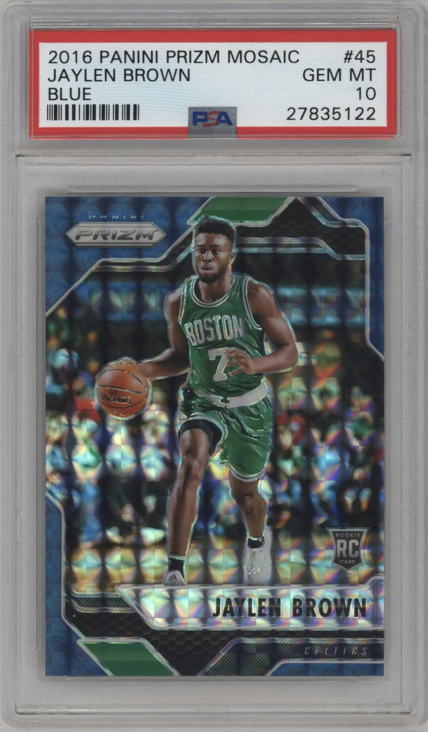 2016 Panini Mosaic Prizm Jaylen Brown Blue #45 PSA 10