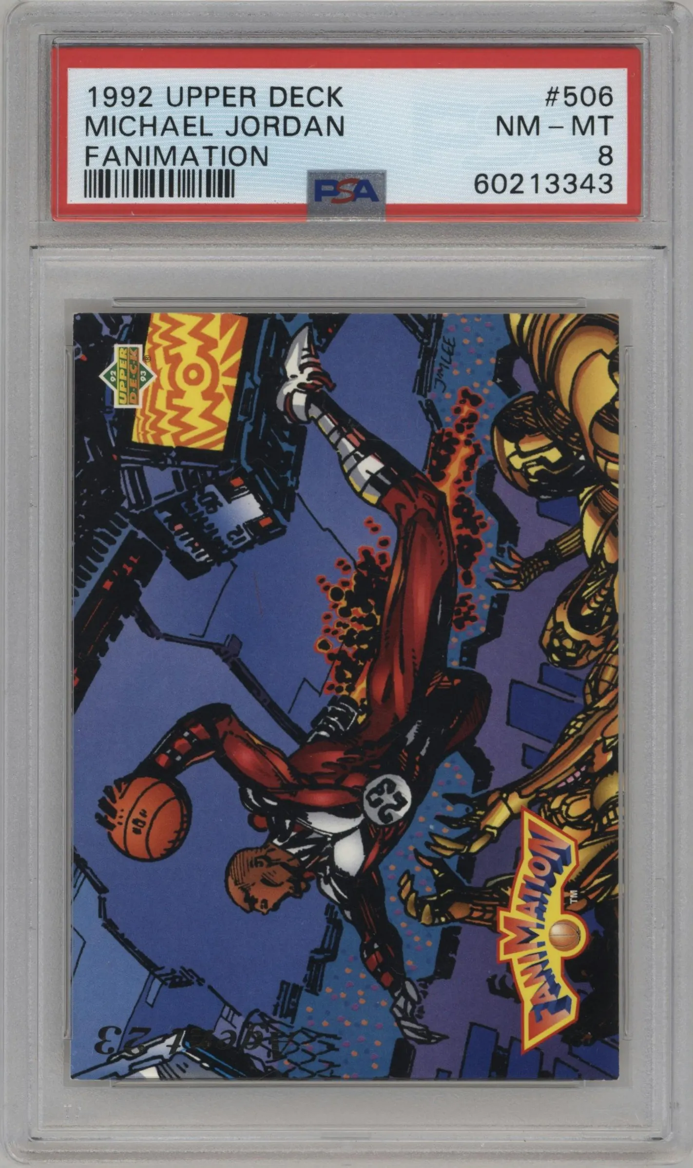 1992 Upper Deck FaniMation Michael Jordan #506 PSA 8