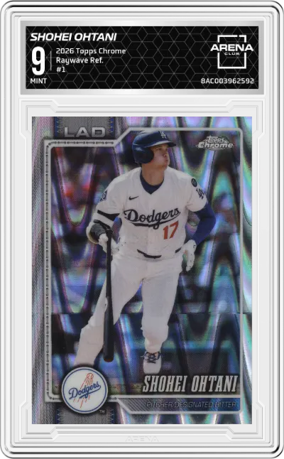 2026 Topps Chrome Shohei Ohtani Raywave Refractor ARENA CLUB 9