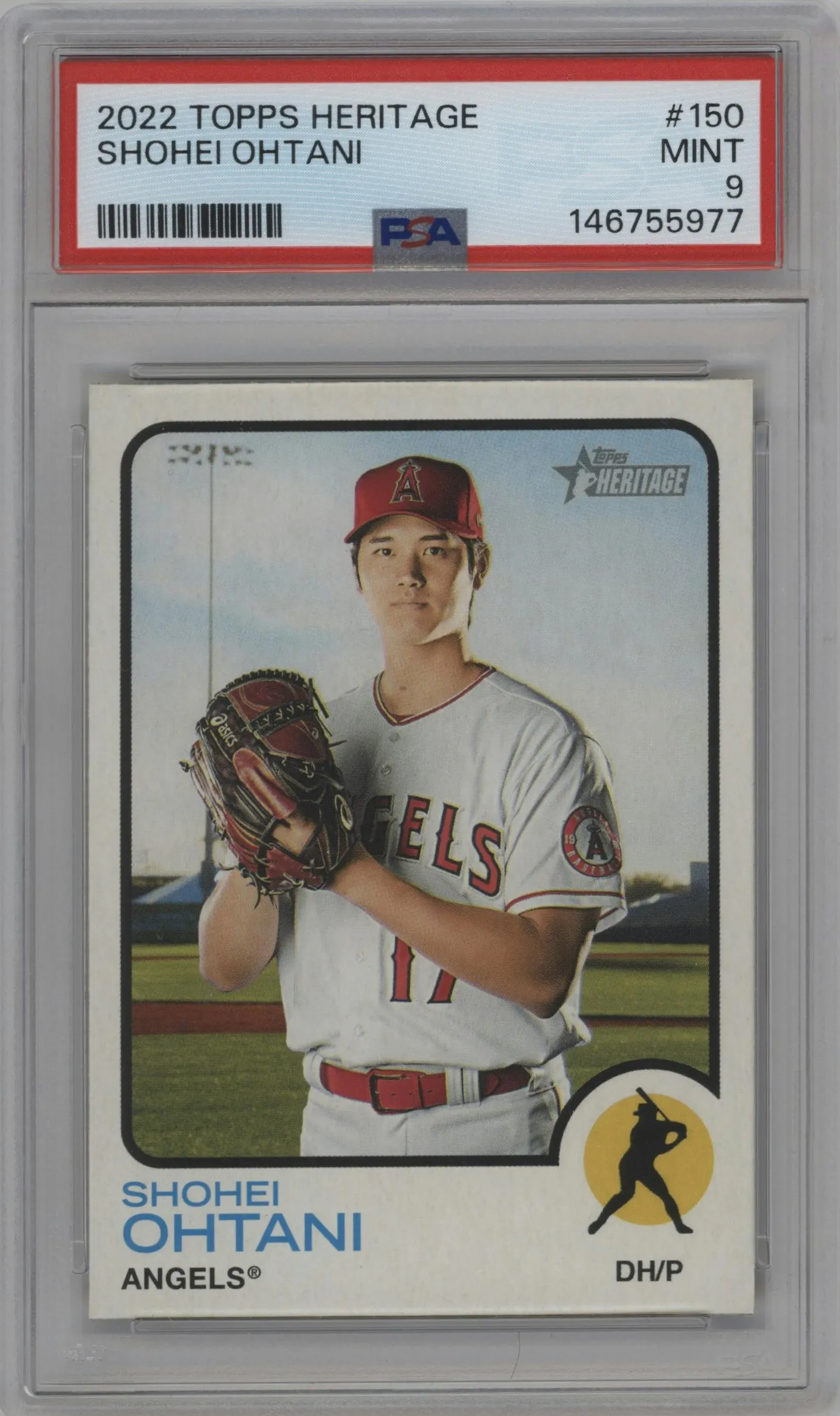 2022 Topps Heritage Shohei Ohtani #150 PSA 9