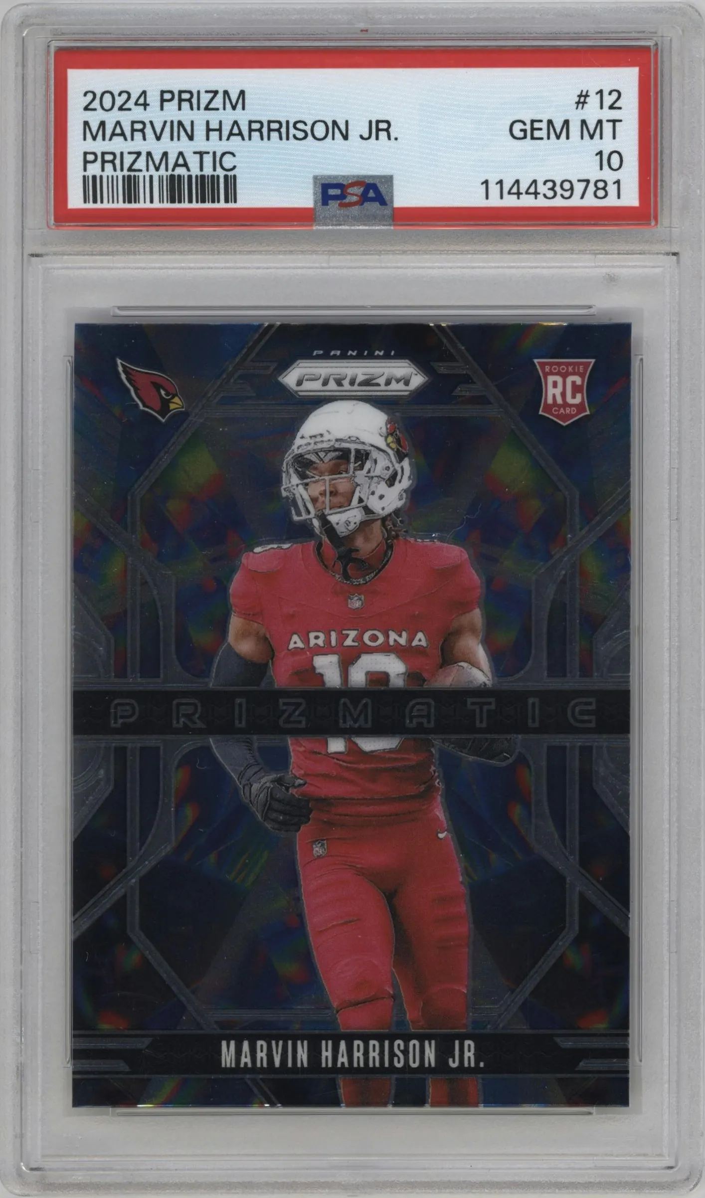 2024 Panini Prizm Prizmatic Marvin Harrison Jr. #12 PSA 10