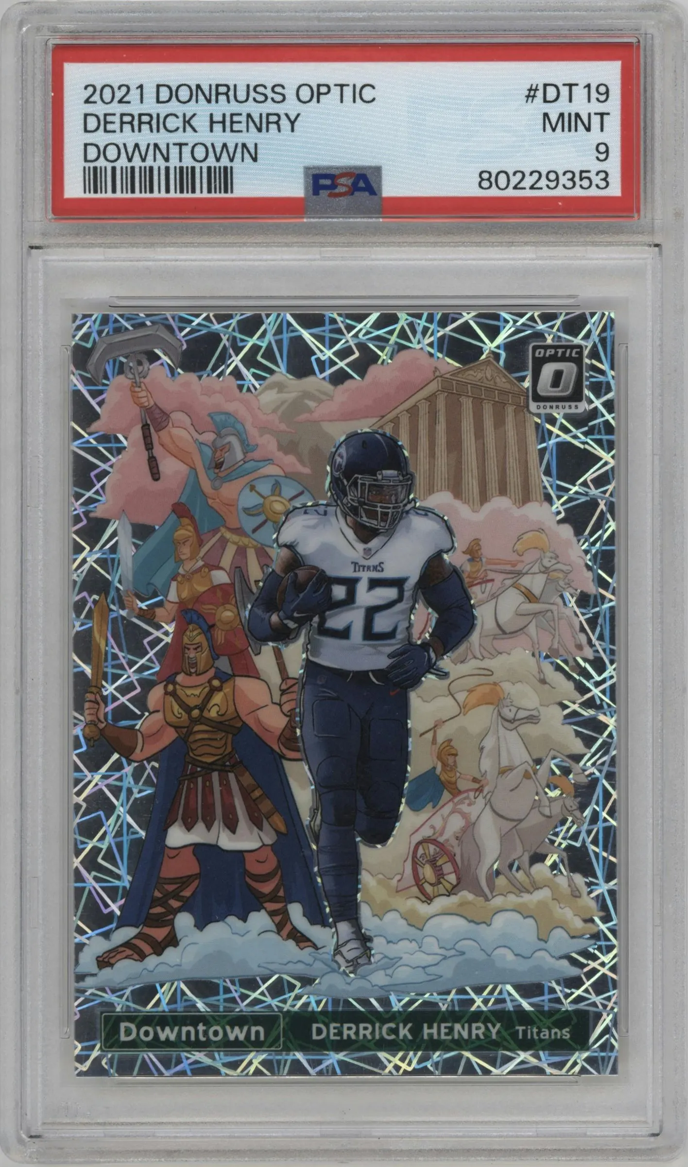2021 Panini Donruss Optic Downtown Derrick Henry #DT-19 PSA 9