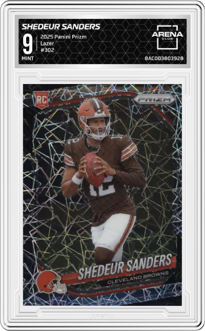 2025 Panini Prizm Shedeur Sanders Lazer #302 ARENA CLUB 9