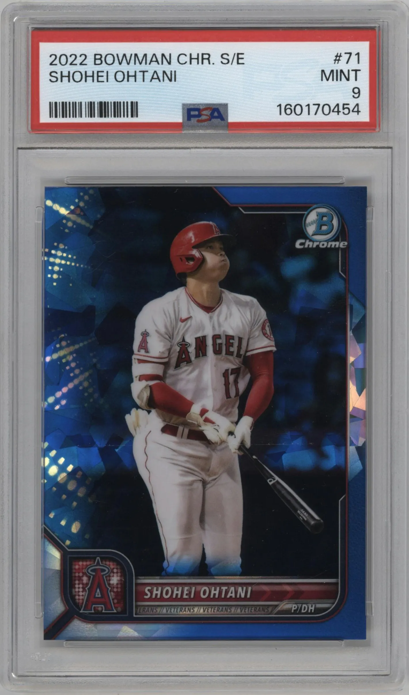 2022 Bowman Chrome Sapphire Edition Shohei Ohtani #71 PSA 9