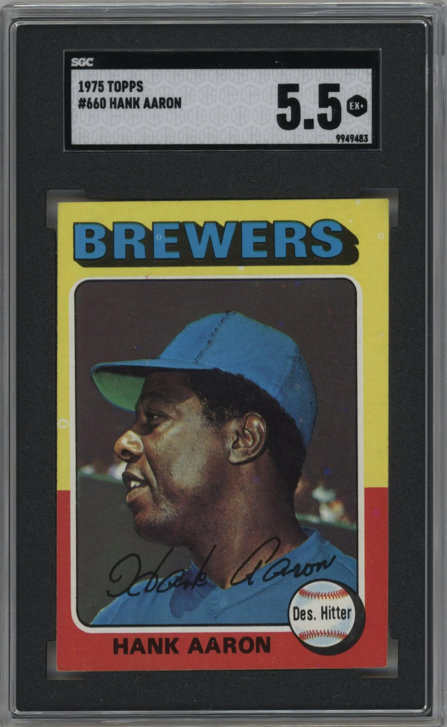 1975 Topps Hank Aaron #660 SGC 5.5