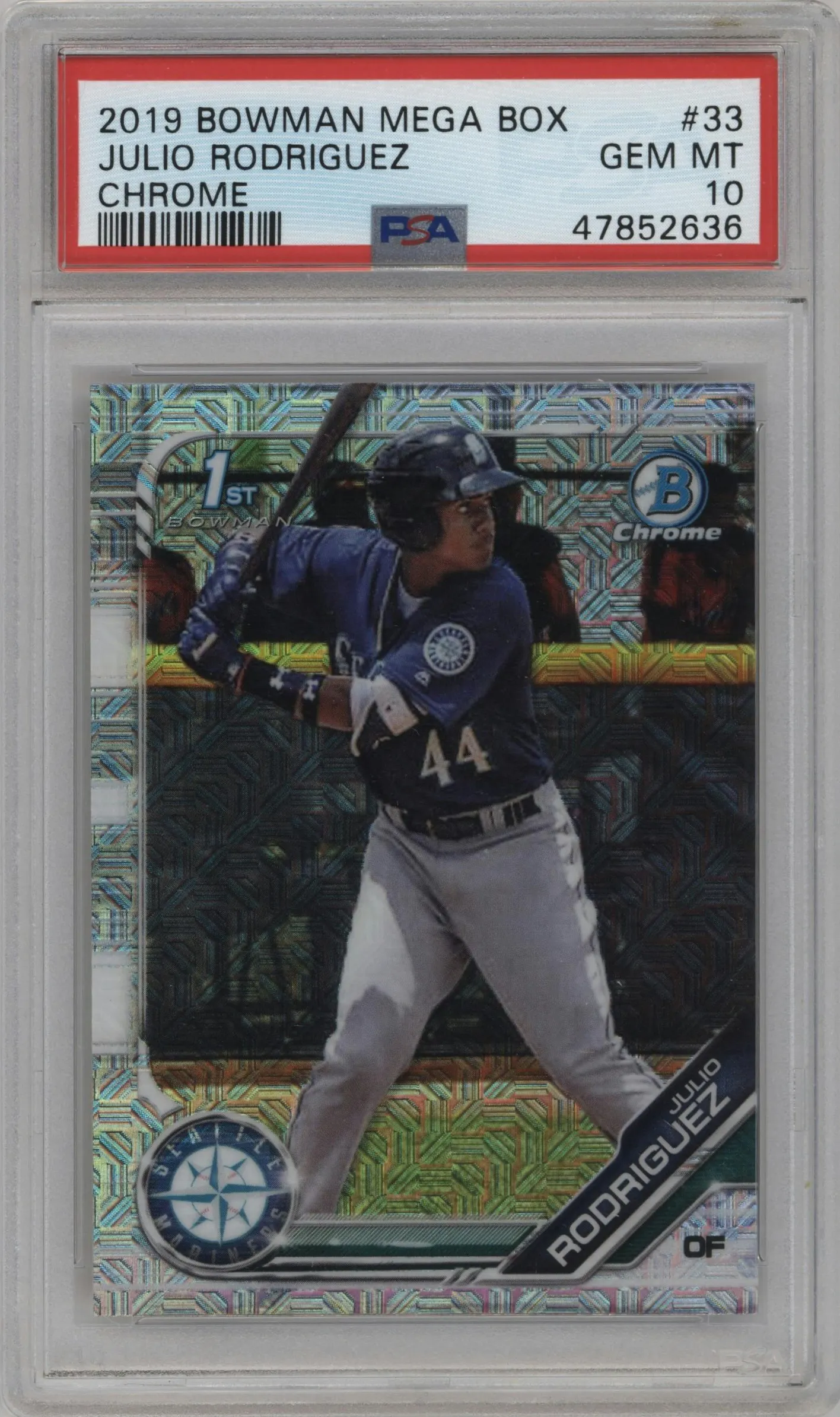 2019 Bowman Mega Box Chrome Julio Rodriguez #BCP-33 PSA 10