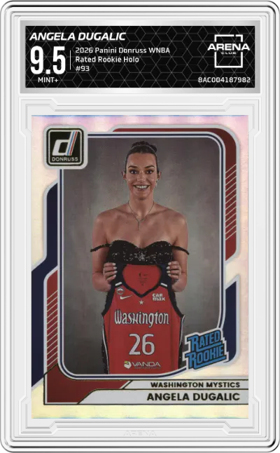 2026 Panini Donruss WNBA Rated Rookie Angela Dugalic Holo #93 ARENA CLUB 9.5