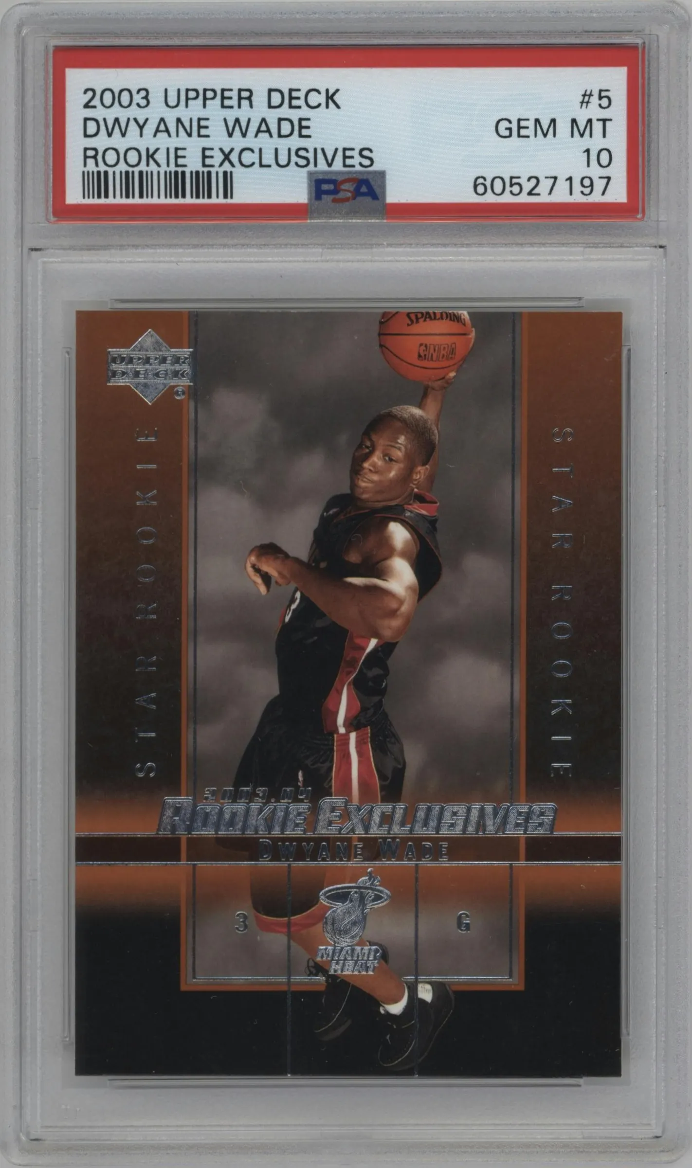 2003 Upper Deck Rke. Exclusives Dwyane Wade #5 PSA 10