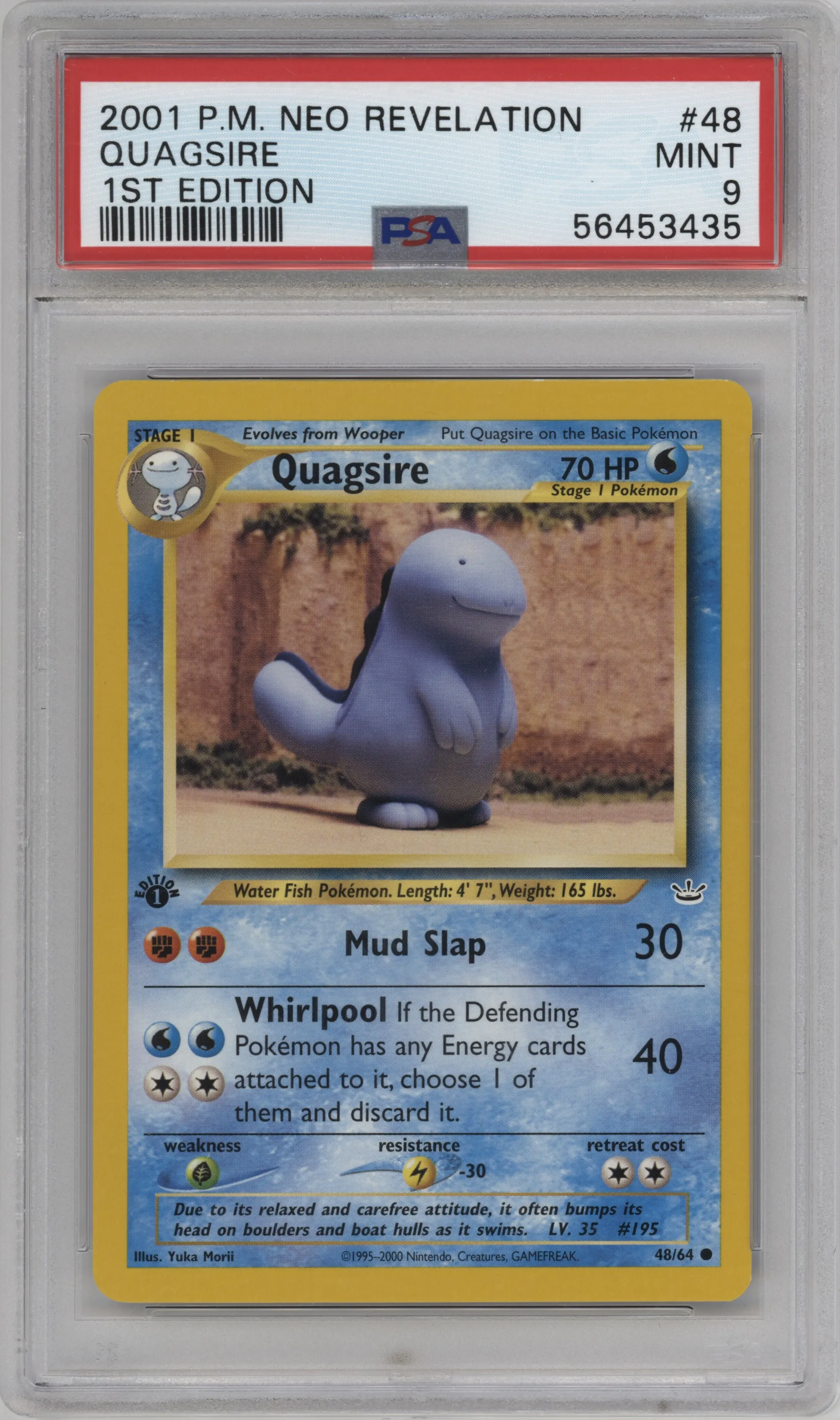 2001 Pokemon Neo Genesis Neo Revelation Quagsire #48 PSA 9