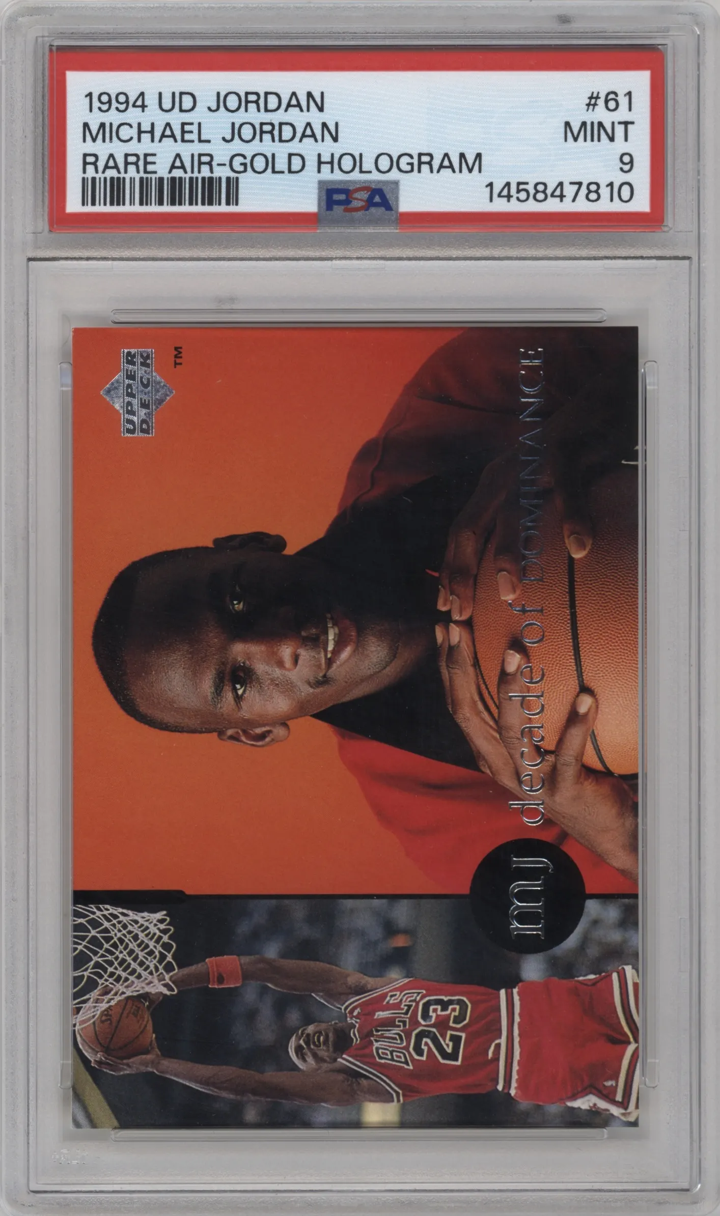 1994 Upper Deck Jordan Rare Air Michael Jordan Gold PSA 9