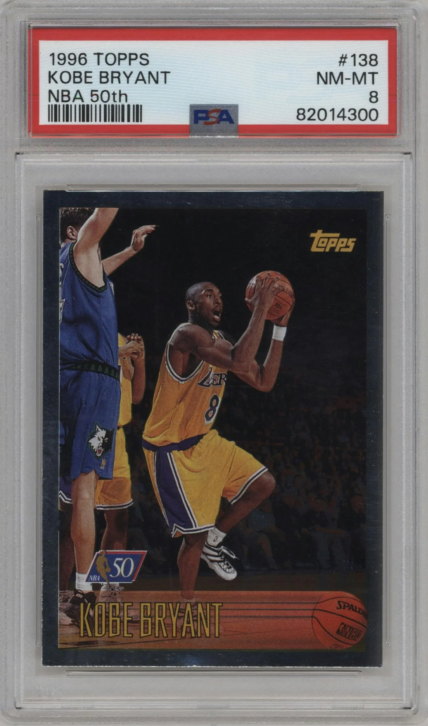 1996 Topps Kobe Bryant NBA at 50 #138 PSA 8