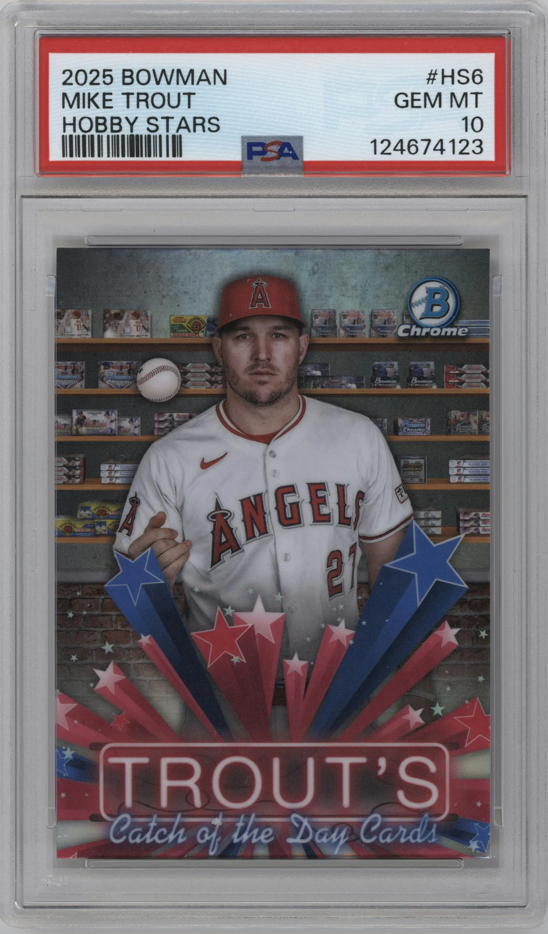 2025 Bowman Hobby Stars Mike Trout #HS-6 PSA 10