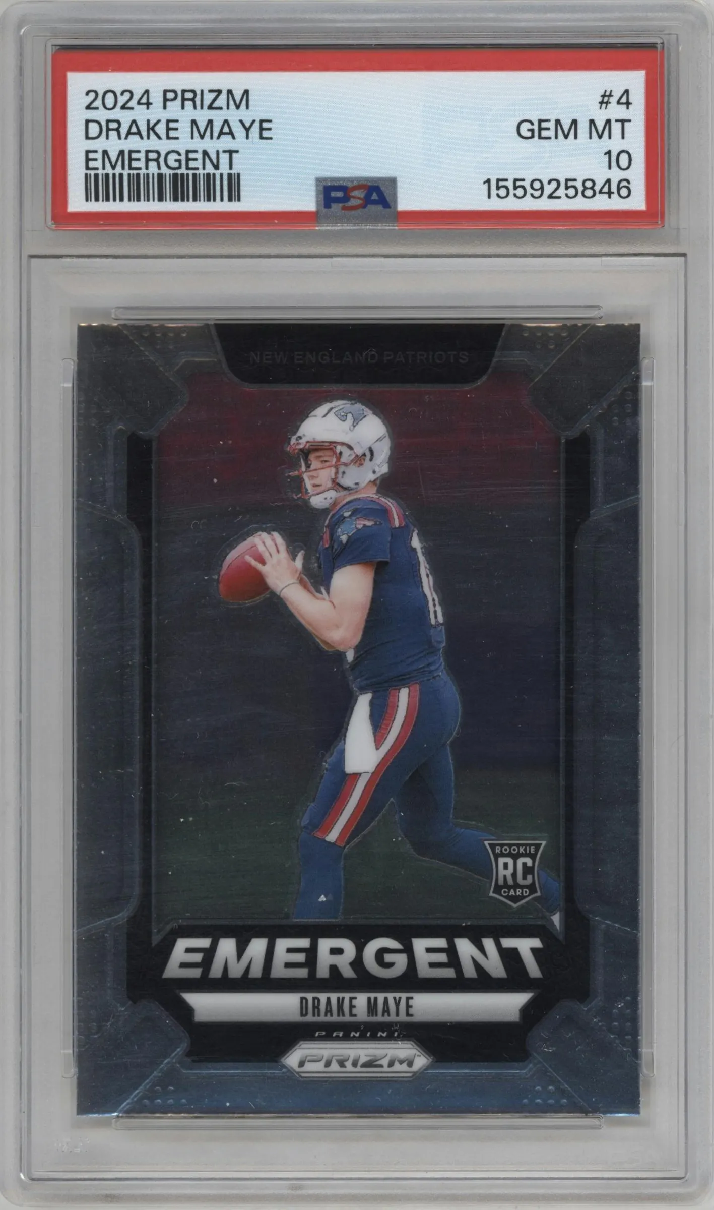 2024 Panini Prizm Emergent Drake Maye #4 PSA 10