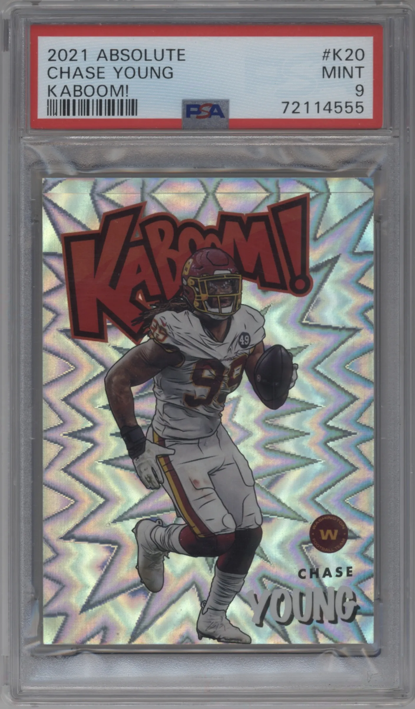 2021 Panini Absolute Kaboom! Chase Young #K20 PSA 9