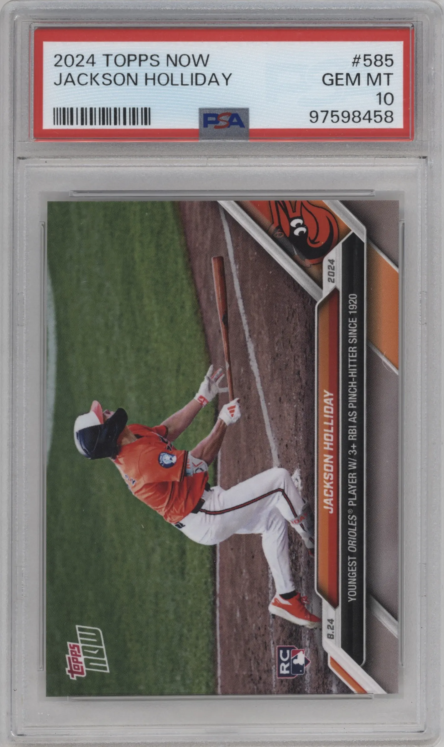 2024 Topps Now Jackson Holliday PSA 10