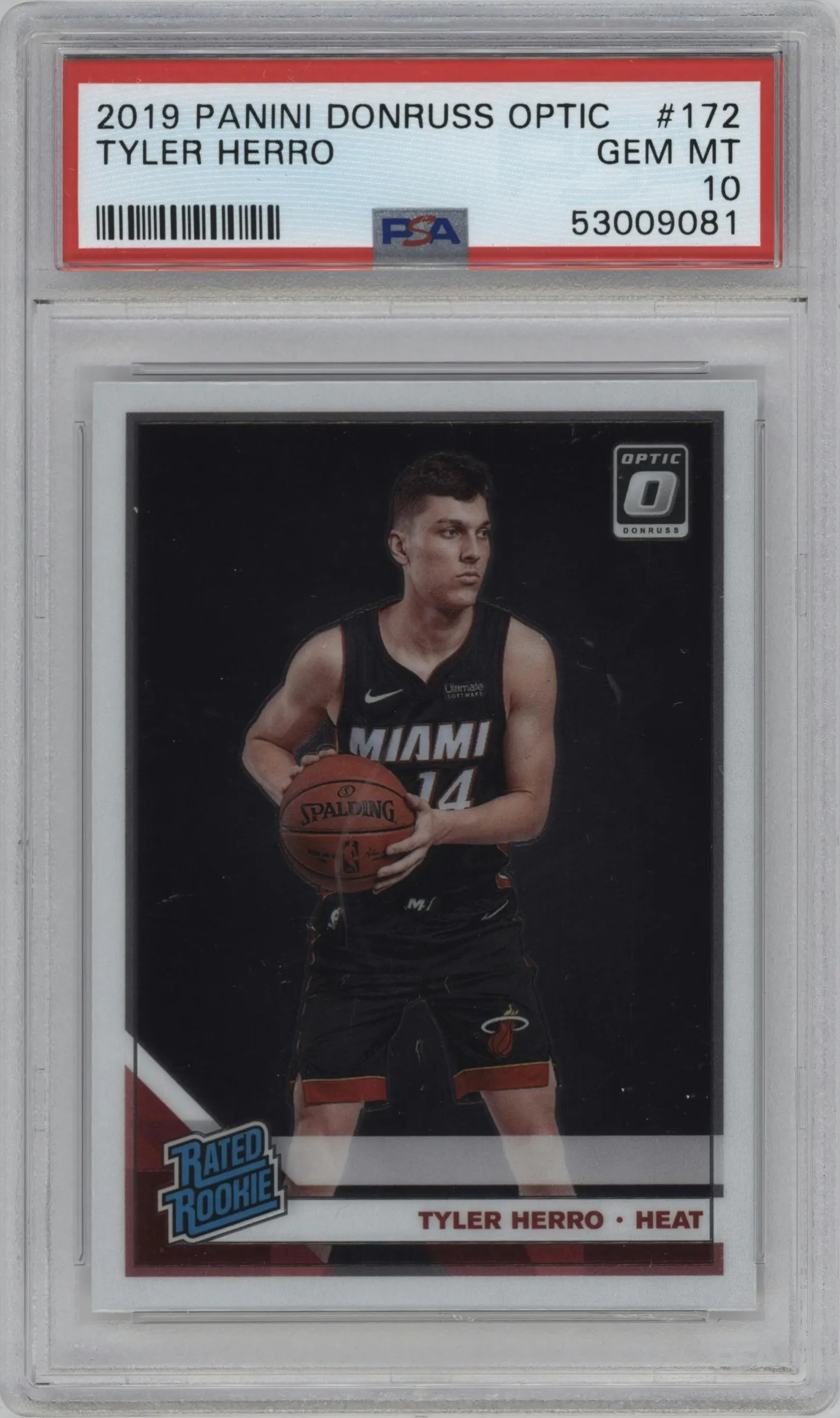 2019 Panini Donruss Optic Rated Rookie Tyler Herro #172 PSA 10