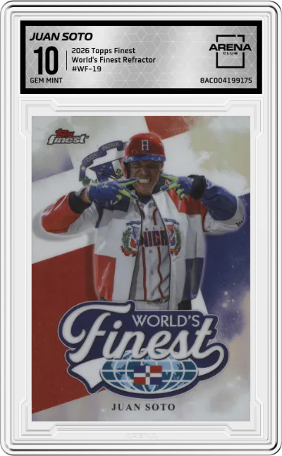 2026 Topps Finest World's Finest Juan Soto Refractor #WF-19 ARENA CLUB 10