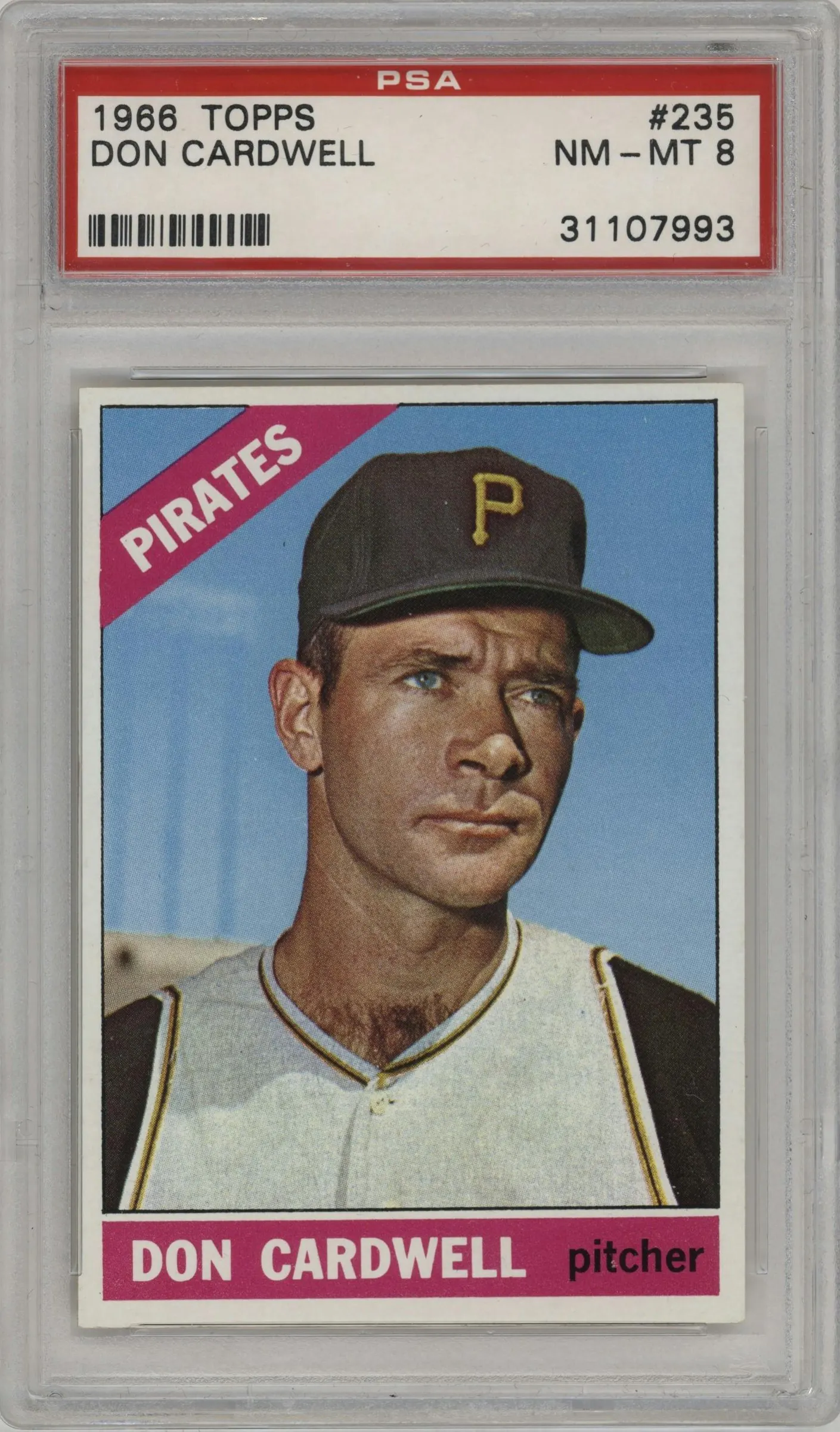 1966 Topps Don Cardwell #235 PSA 8