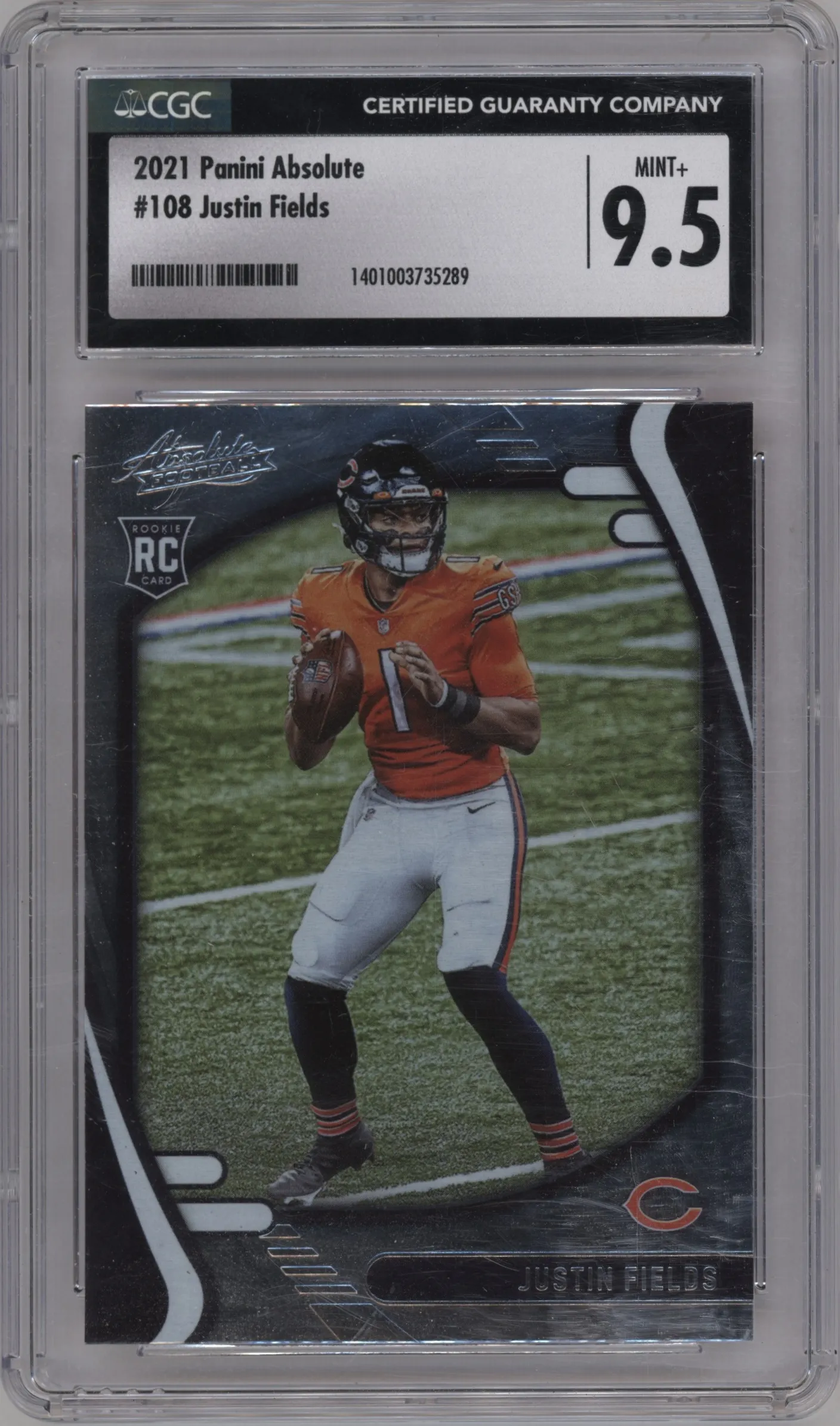 2021 Panini Absolute Justin Fields Retail CGC 9.5