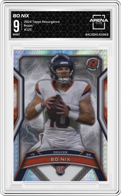 2024 Topps Resurgence Bo Nix Prism #125 ARENA CLUB 9