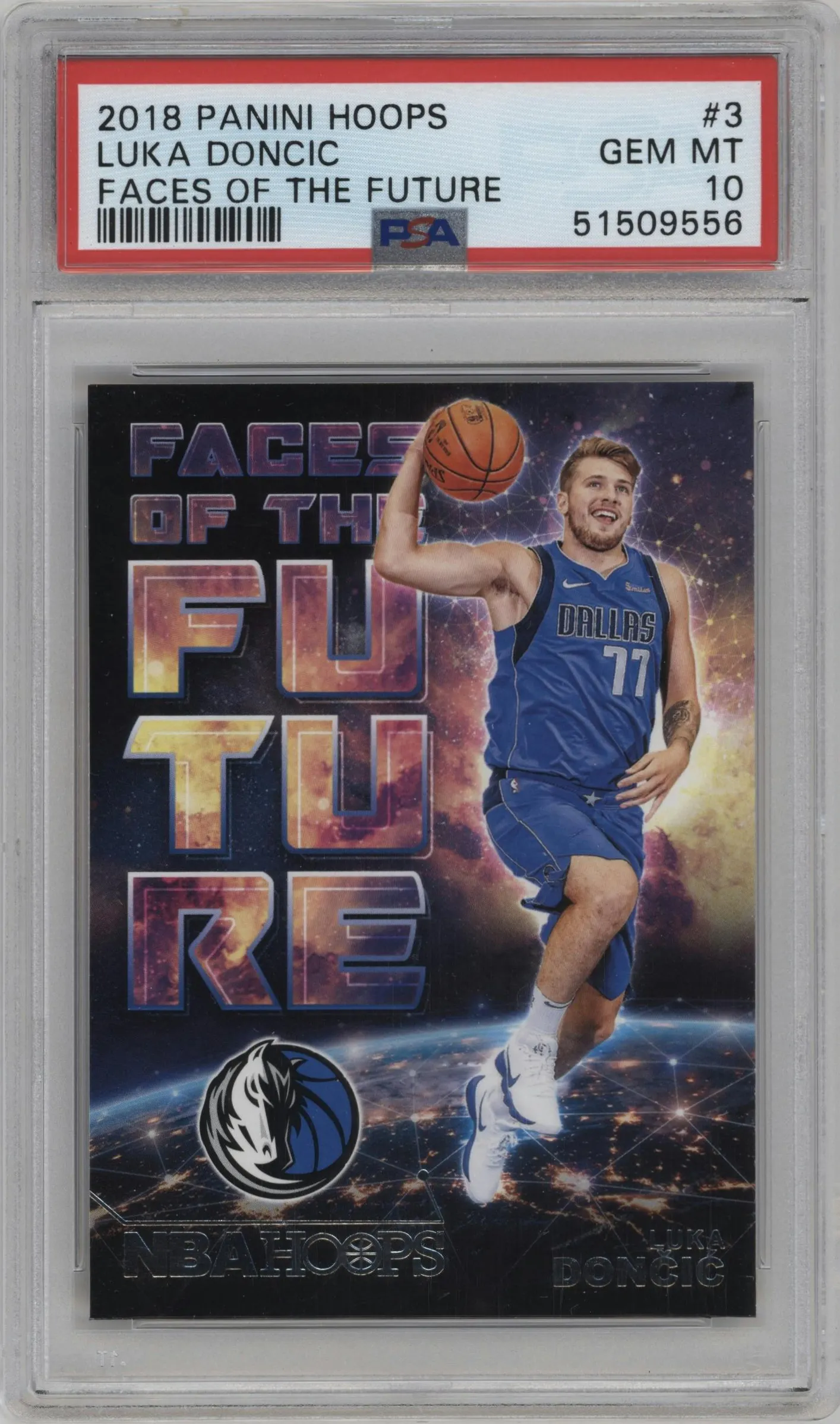 2018 Panini NBA Hoops FOTF Luka Doncic #3 PSA 10