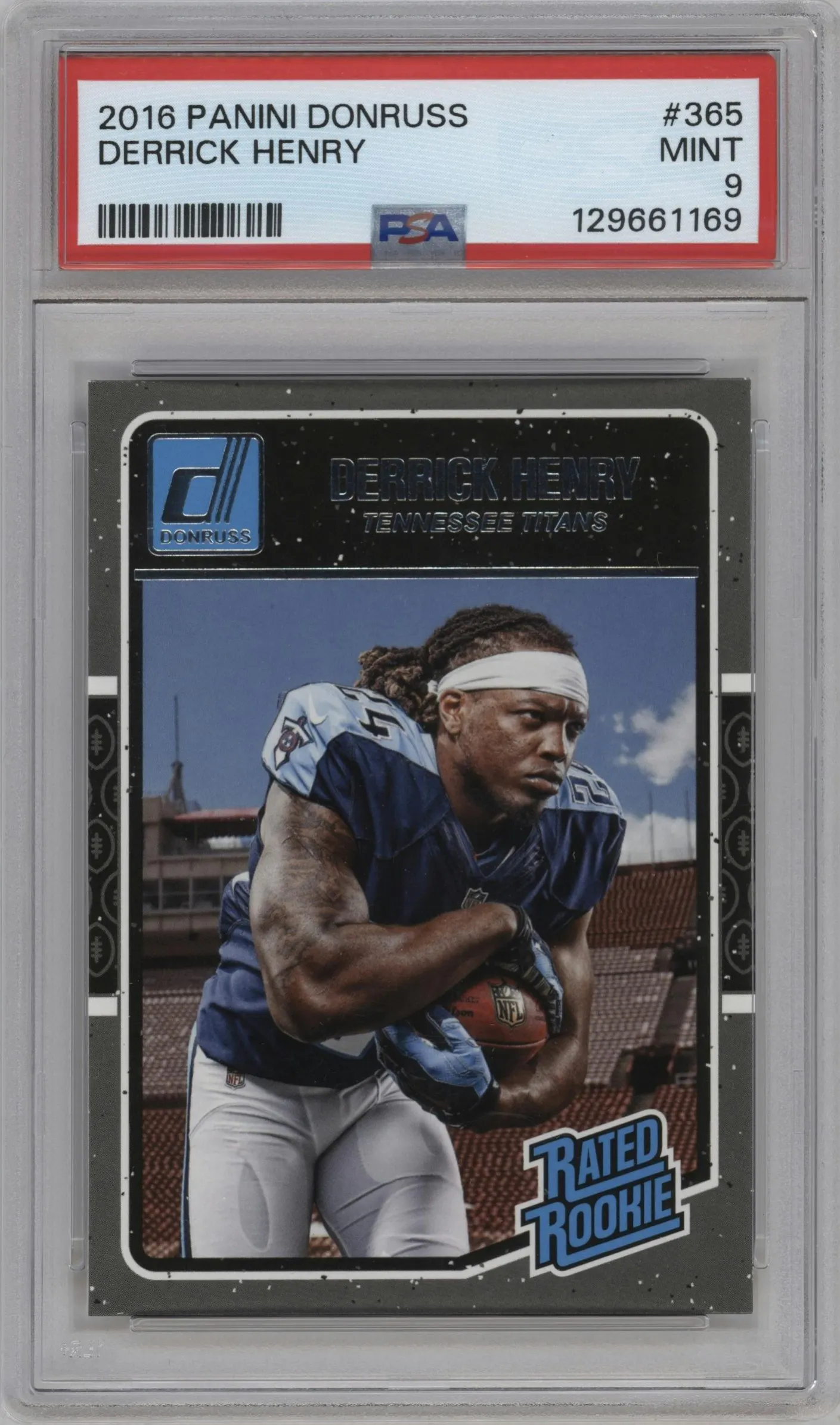 2016 Panini Donruss Rated Rookie Derrick Henry #365 PSA 9