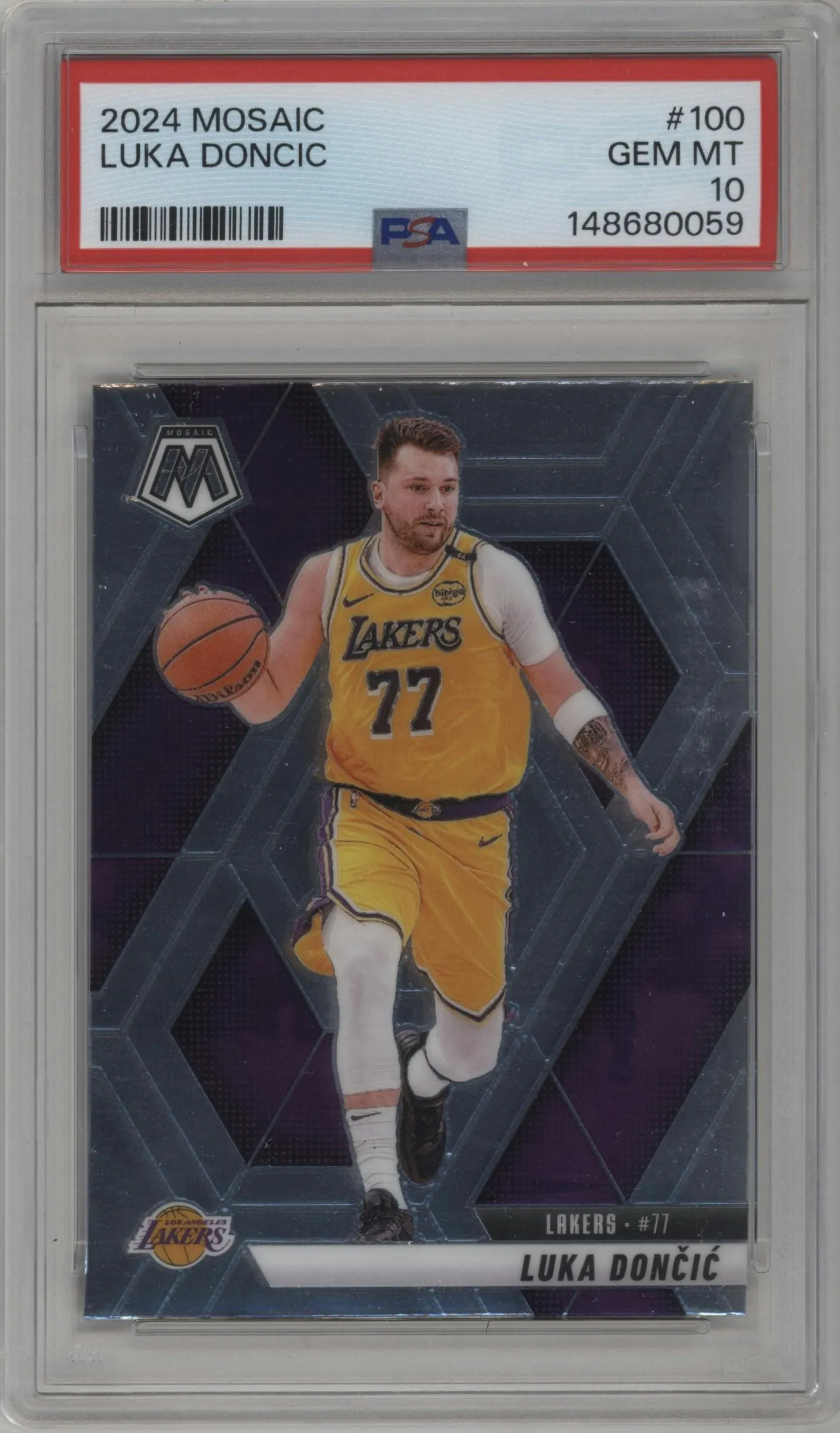 2024 Panini Mosaic Luka Doncic PSA 10